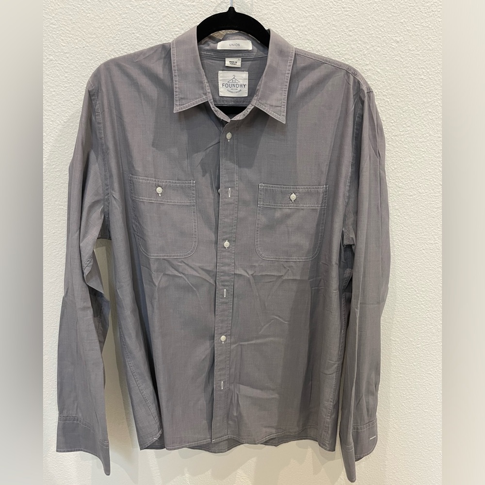 BD Foundry Men's Gray Button Down Shirt